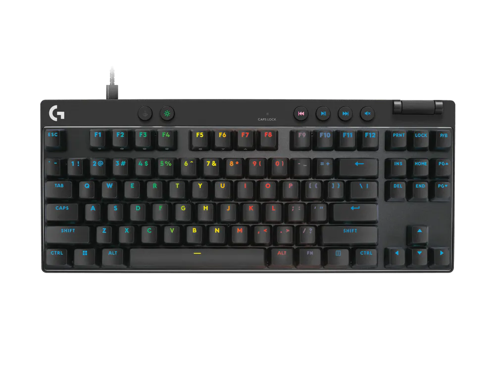 Logitech PRO X TKL RAPID — Black, front view