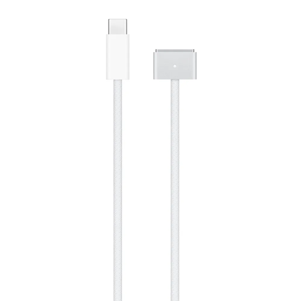 USB‑C to MagSafe 3 Cable — Silver, front view