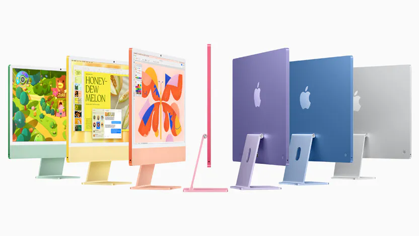 iMac (M4, Two ports) in Blue, front view
