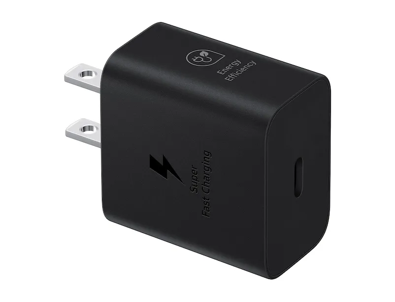 Samsung 25W PD Power Adapter, front view