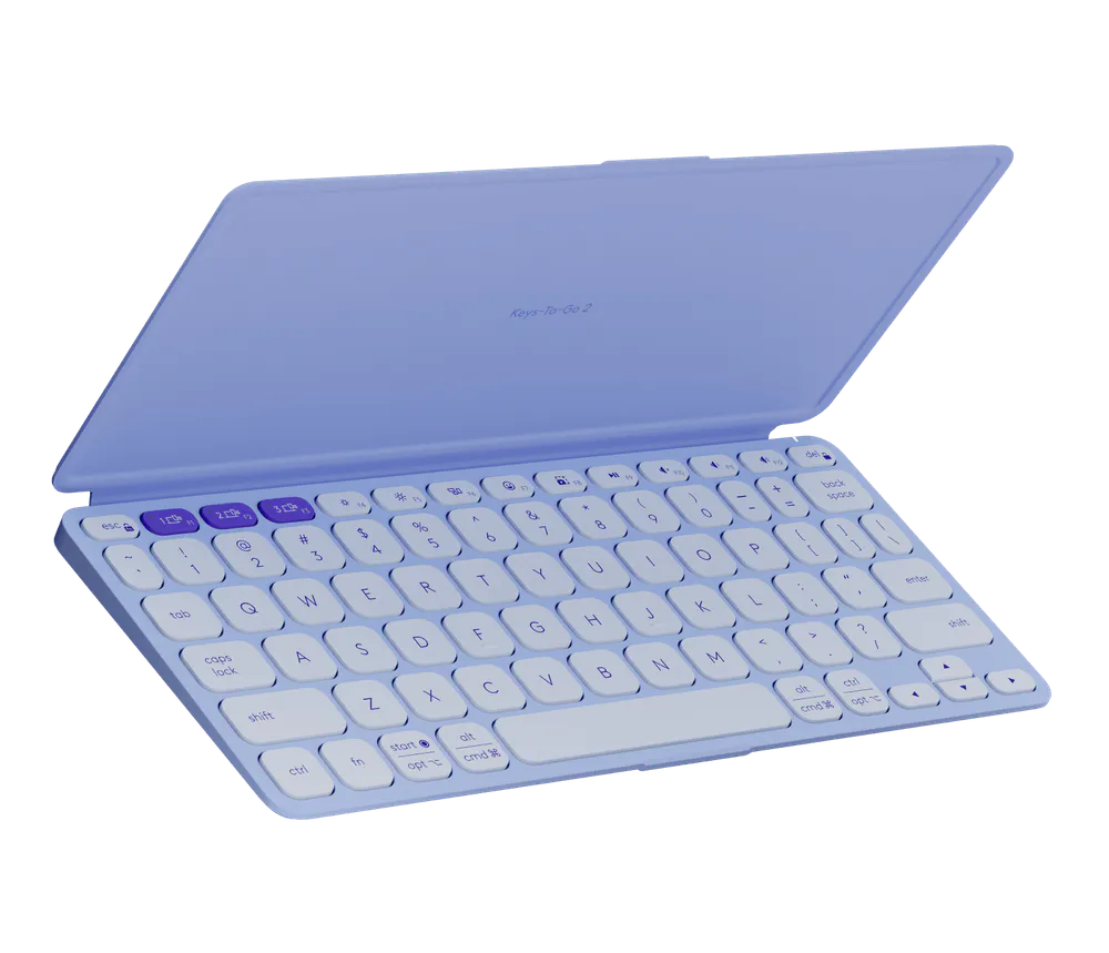 Logitech Keys-To-Go 2 — Lilac, front view