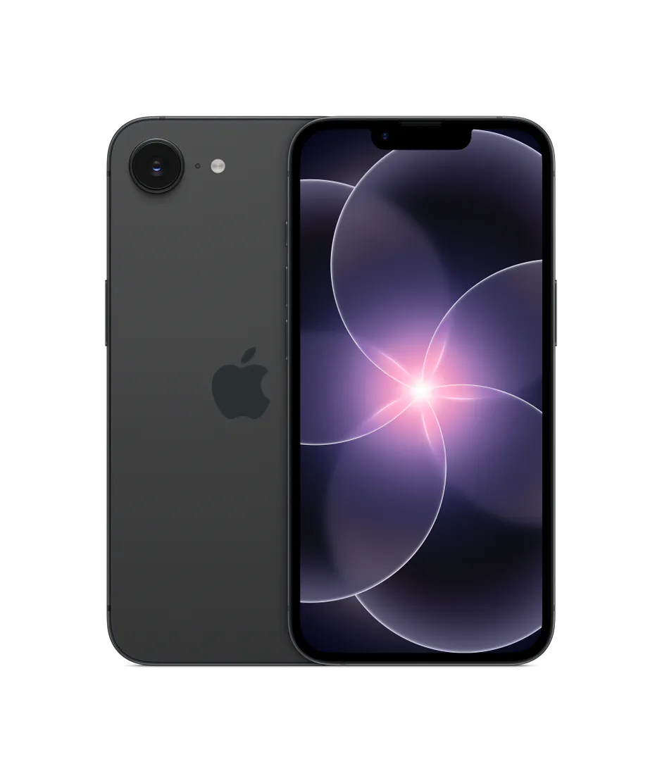iPhone 17e in Black, front view