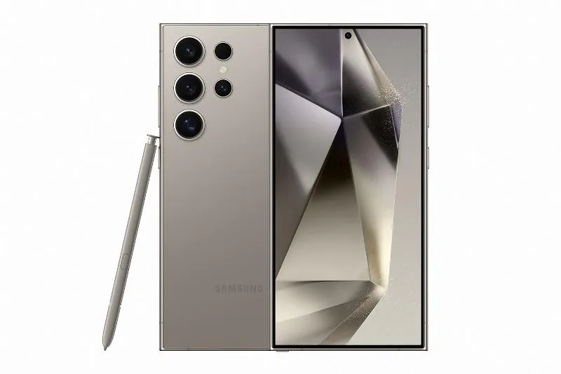 Galaxy S24 Ultra in Titanium Black, front view