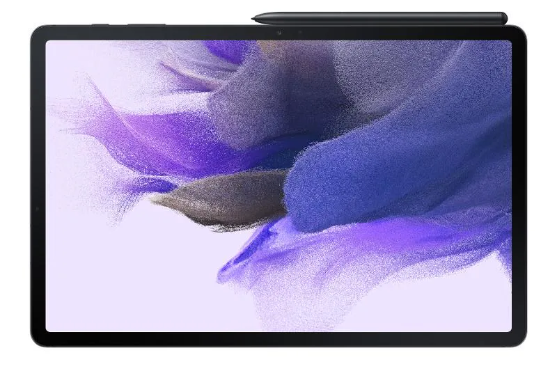 Galaxy Tab S7 FE in Mystic Black, front view