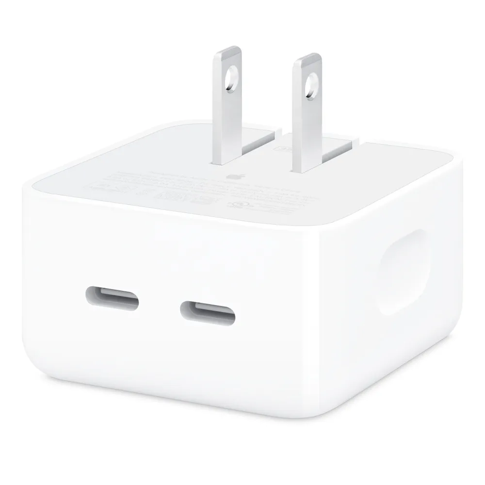 35W Dual USB‑C Port Compact Power Adapter, front view