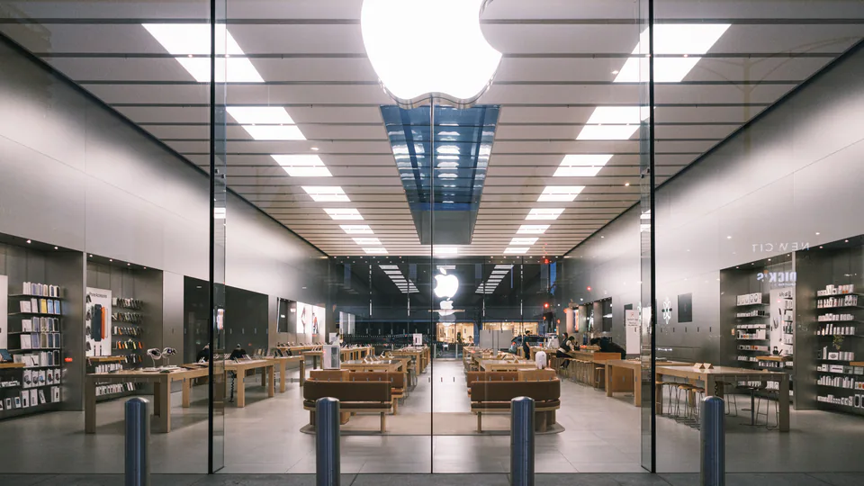 The interior of the Blutusk electronics store in Orchard Park.