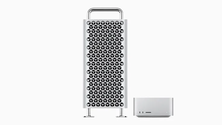 Mac Studio (2023) in Silver, front view