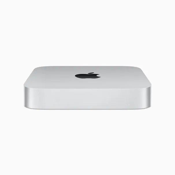 Mac mini (M2) in Silver, front view