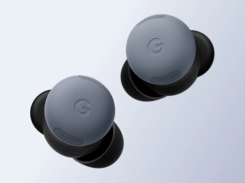 Google Pixel Buds Pro 2 — Moonstone, front view