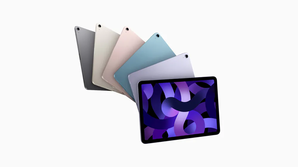 iPad Air (M1) in Space Gray, front view