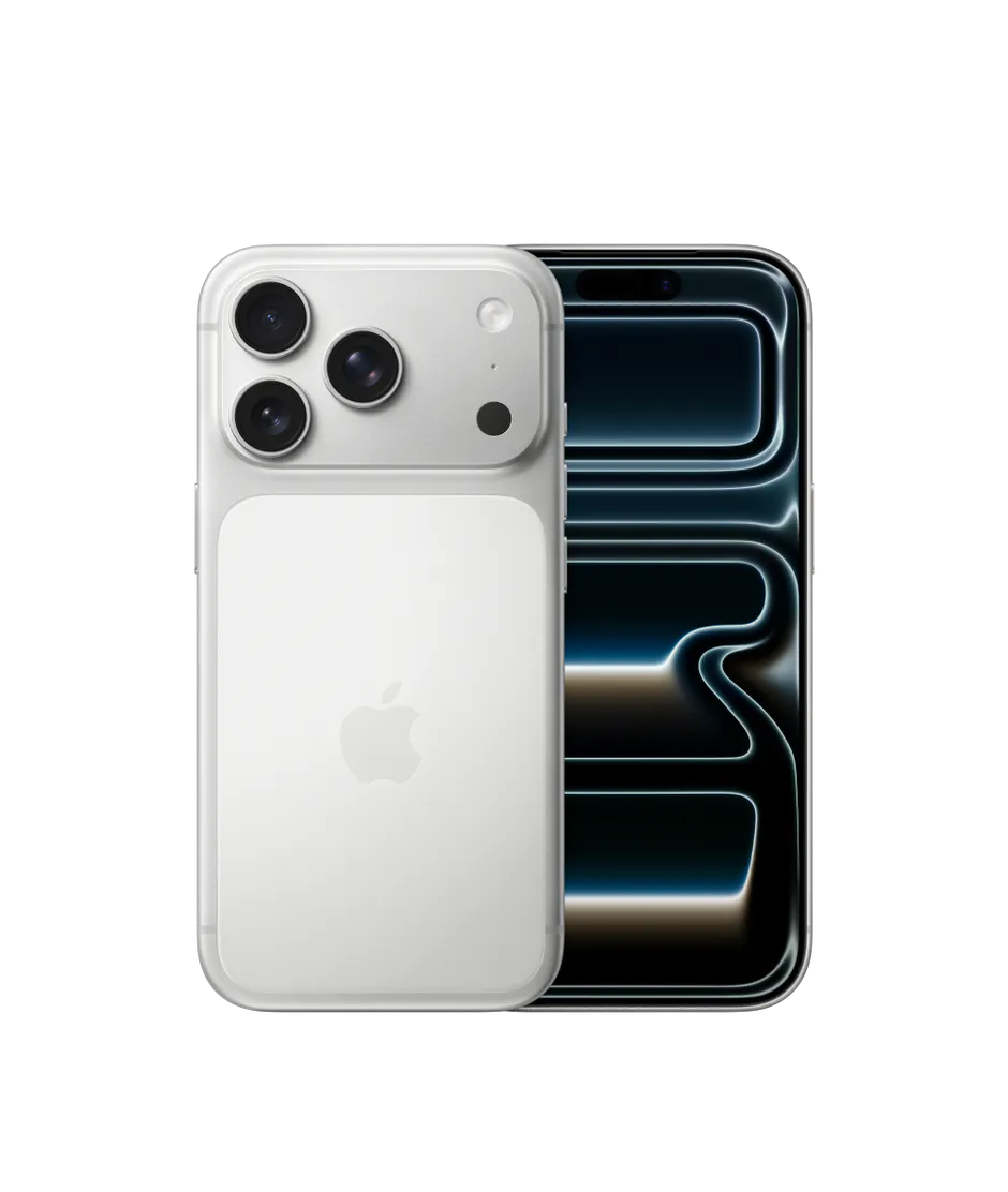 iPhone 17 Pro in Silver, front view