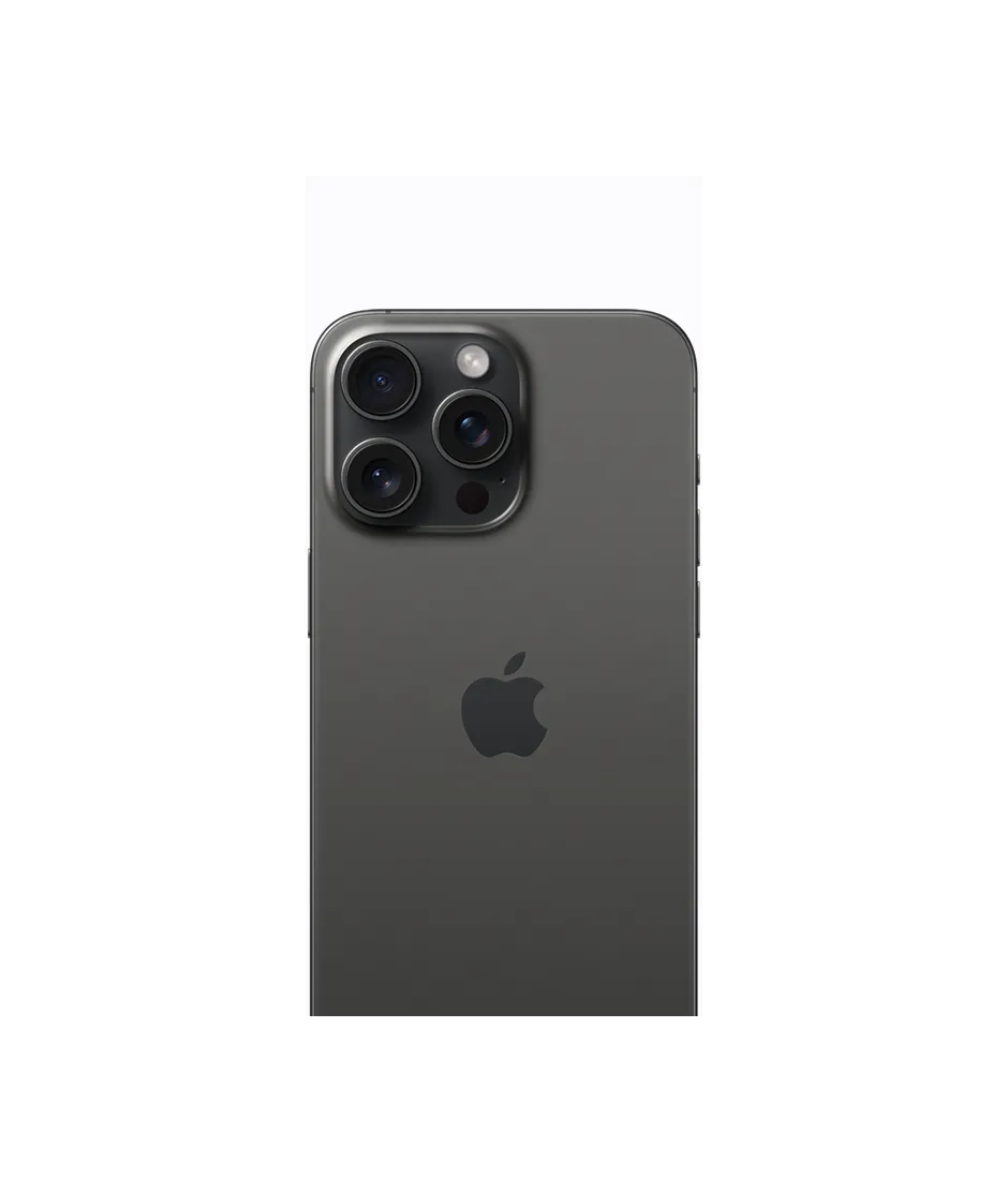 iPhone 15 Pro Max in Black Titanium, front view