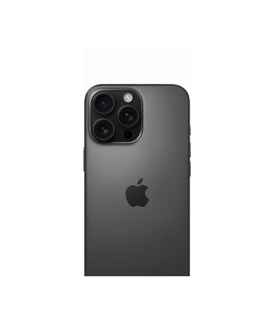 iPhone 16 Pro Max in Black Titanium, front view