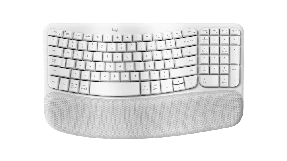 Logitech Wave Keys — Off-white, front view
