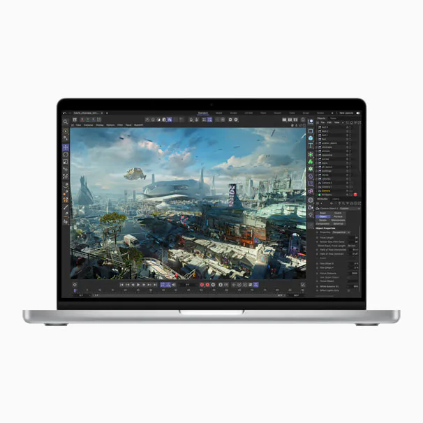 MacBook Pro 14-inch (M1 Pro / Max) in Silver, front view