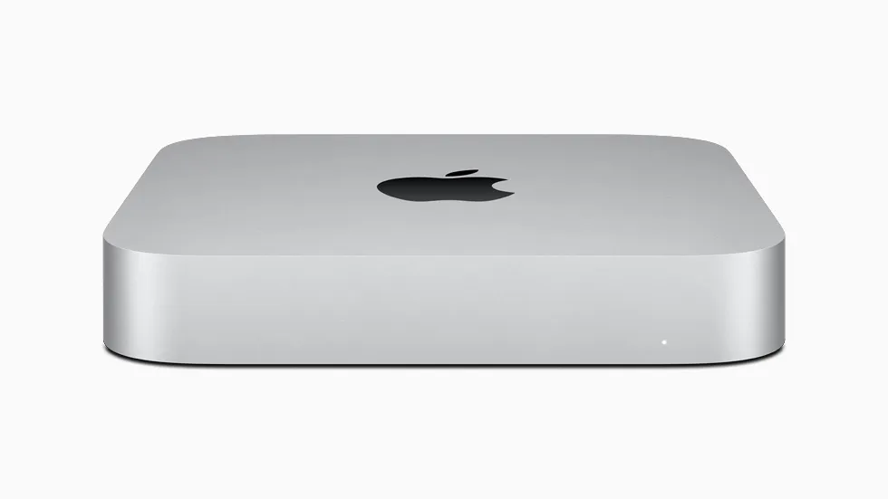 Mac mini (M1) in Silver, front view