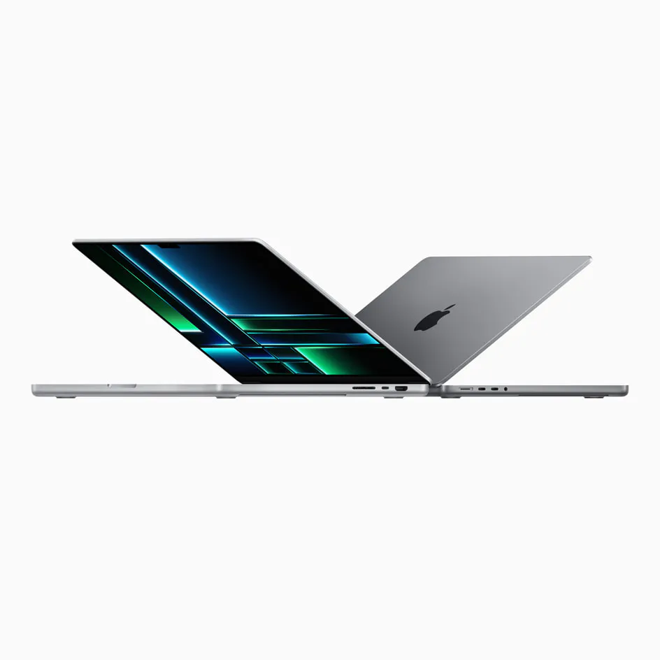 MacBook Pro 16-inch (M2 Pro / Max) in Silver, front view