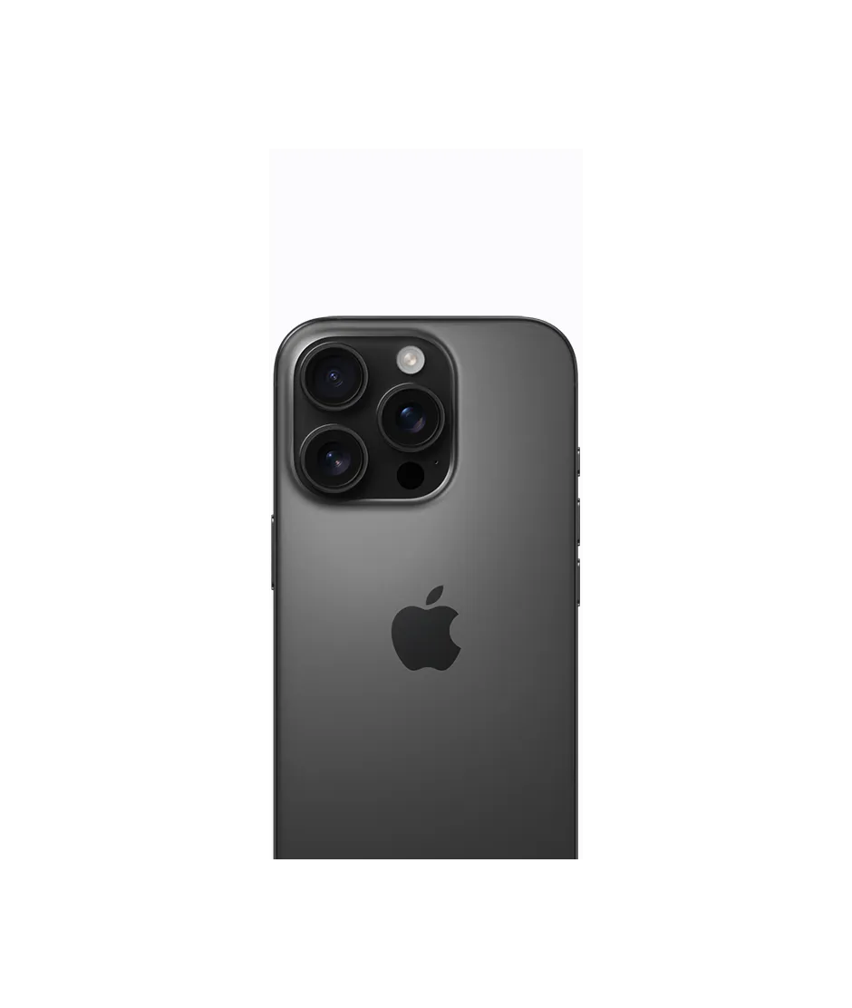 iPhone 16 Pro in Black Titanium, front view