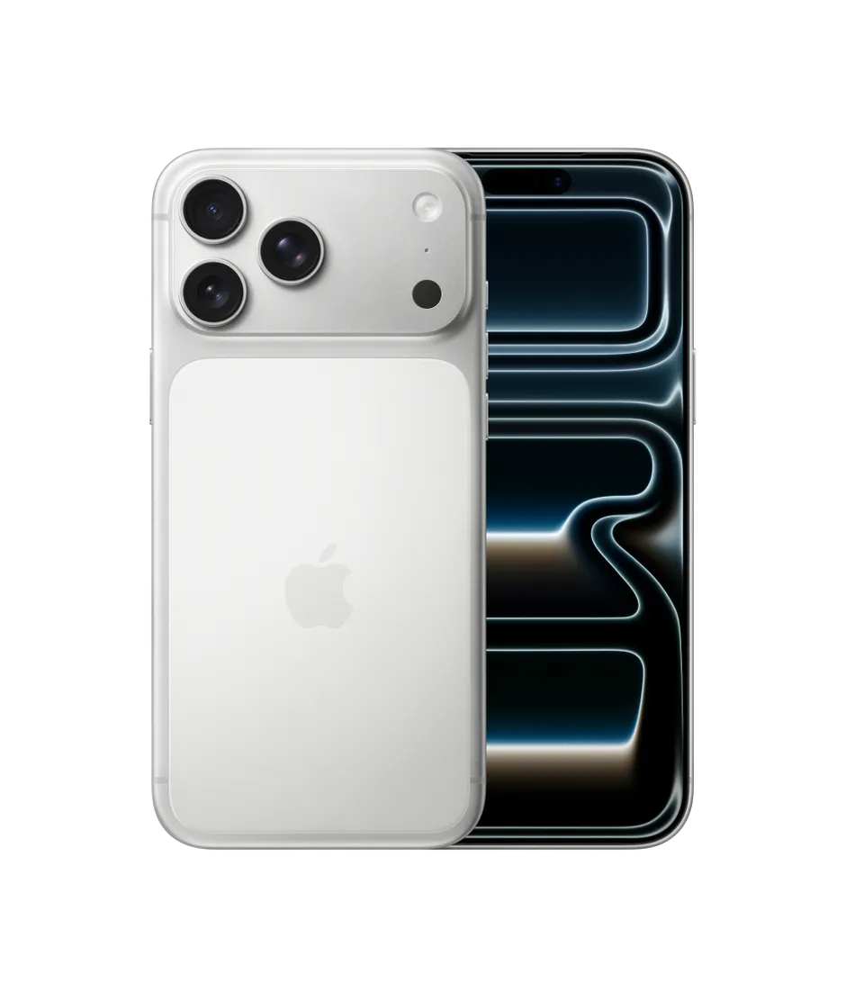 iPhone 17 Pro Max in Silver, front view