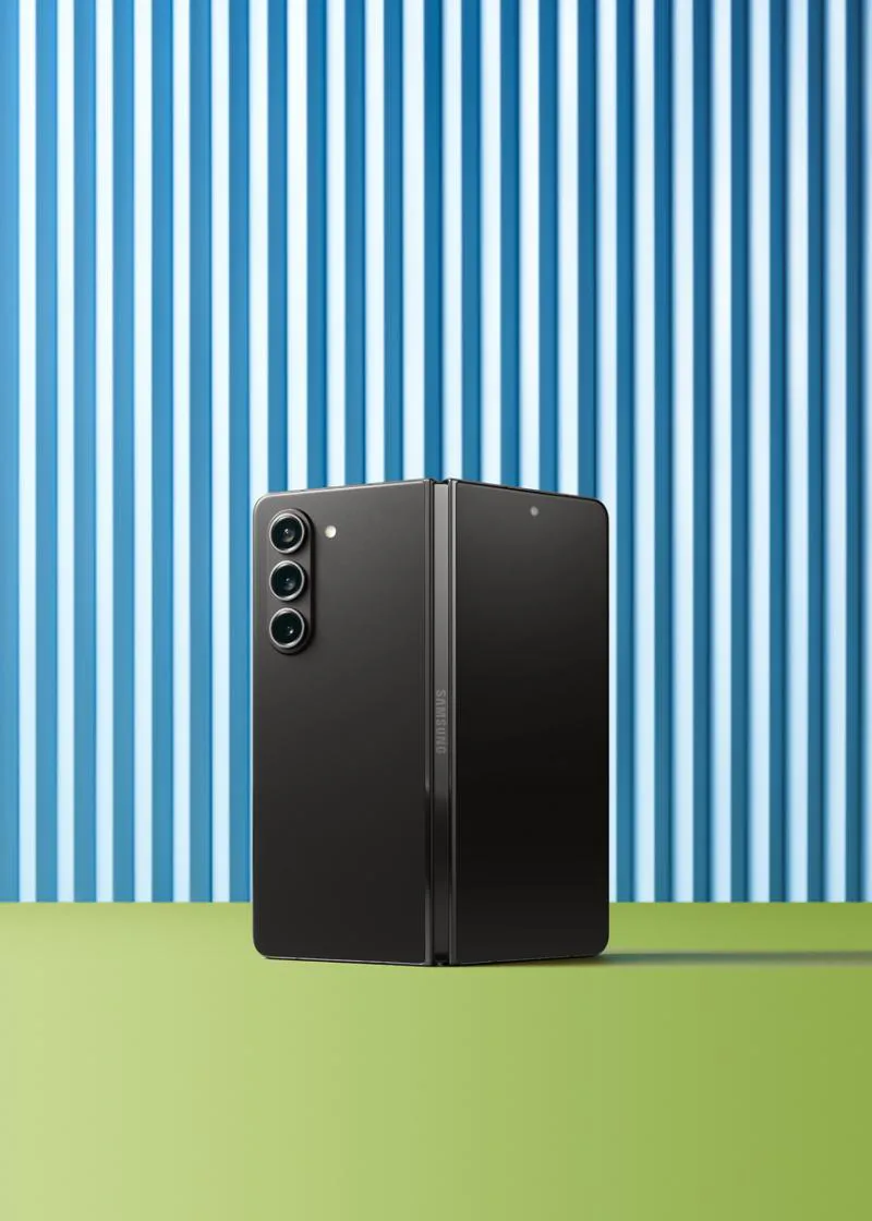 Galaxy Z Fold5 in Phantom Black, front view